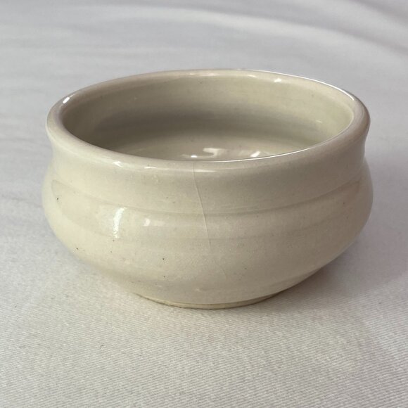 ceramic dish with blue glass interior - Picture 6 of 7